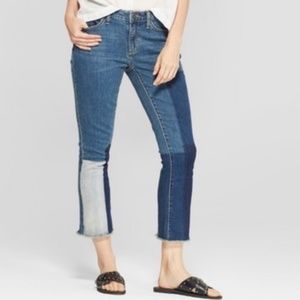 Universal Threads High Rise Kick Boot Crop Multi-tone Denim jeans size 00